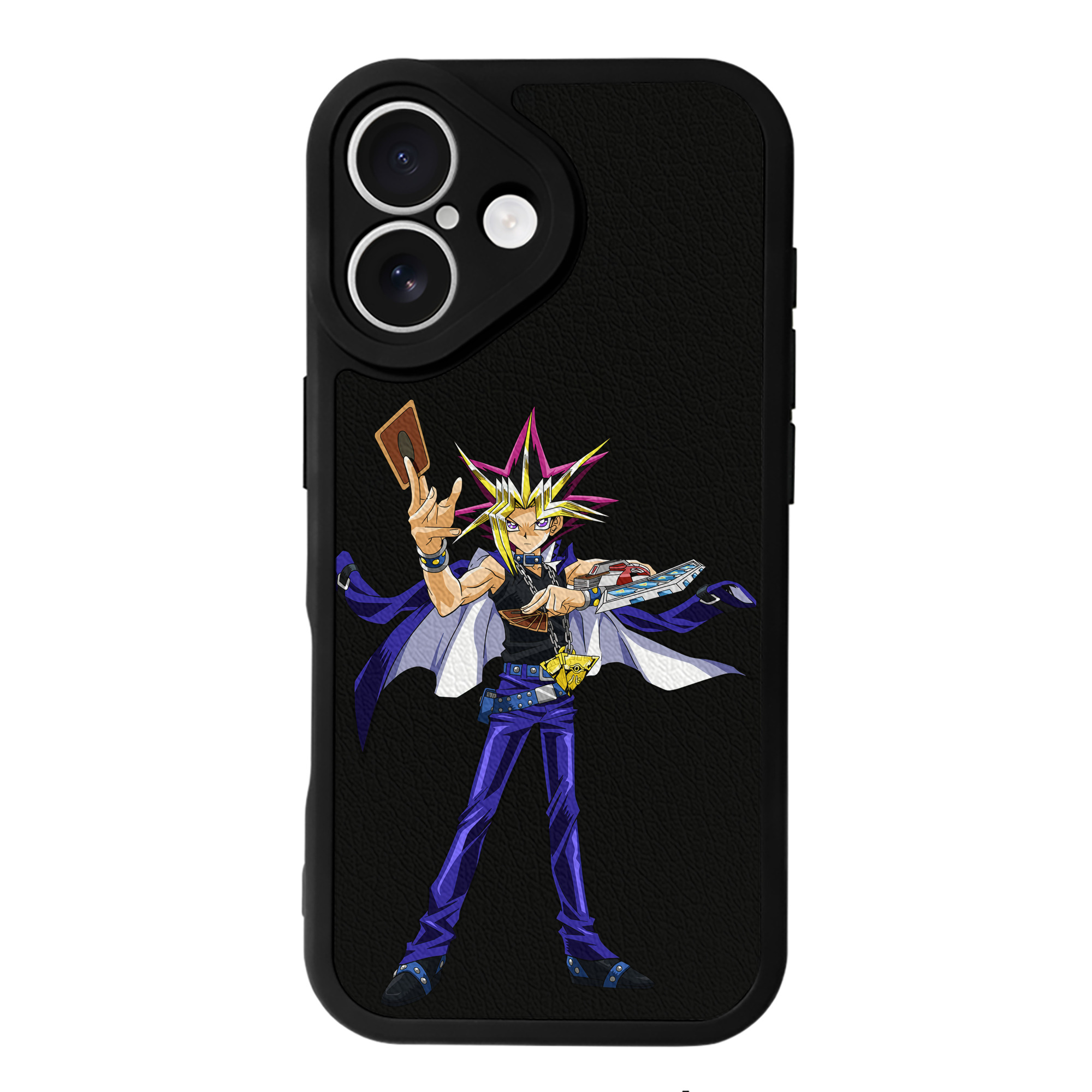 （画像用） 遊☆戯☆王 Yu-Gi-Oh! 【iPhone 16シリーズ対応】シリコンスマホケース（レザー調） 材質：シリコン